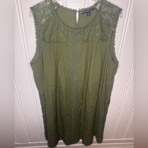 Green Sleeveless Dress by Zac & Rachel - Size 1X
